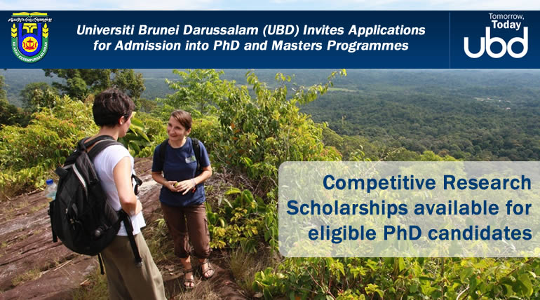 Universiti Brunei Darussalam (UBD), Competitive Research Scholarships